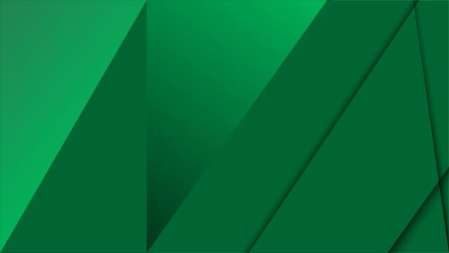 Simple green geometric animated background