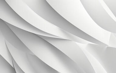 Abstract white paper waves with soft shadows creating a serene, minimalist design.