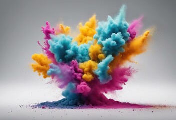 Colored powder explosion on white background stock photoBackgrounds Colors Exploding Color Image