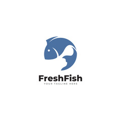 Fish animal logo icon design template vector