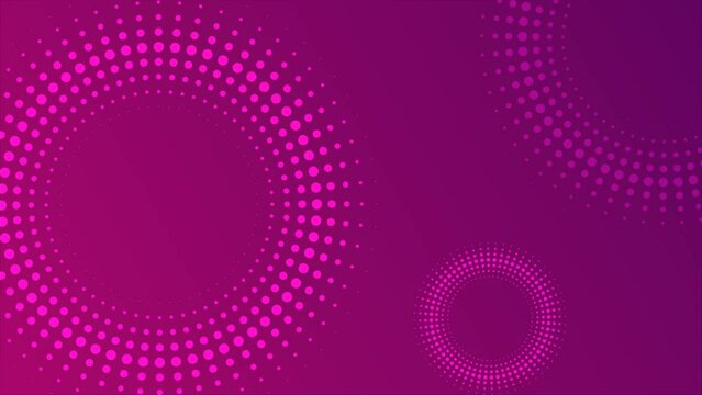 Simple Purple Halftone Circle Animated Background