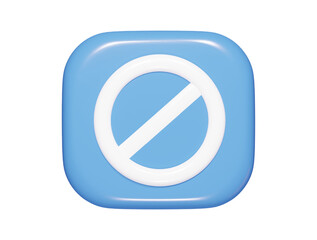 Obraz premium Block icon 3d render illustration