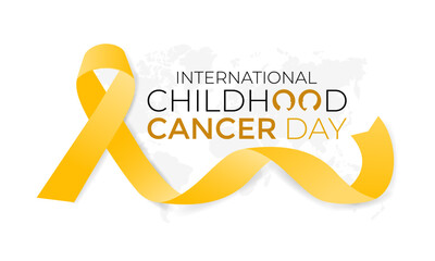 International Childhood Cancer day is observed every year on February 15. Health Awareness of children. Vector Illustration . - obrazy, fototapety, plakaty