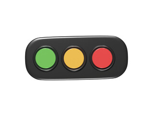  Traffic icon 3d render illustration