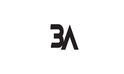 BA, AB, A, B Abstract Letters Logo Monogram