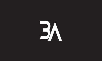 BA, AB, A, B Abstract Letters Logo Monogram