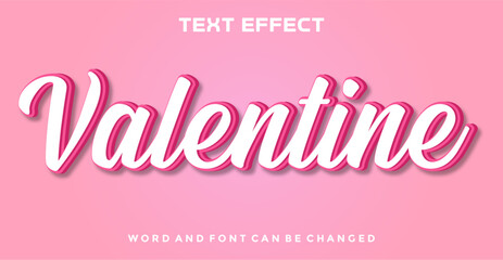Valentine editable text effect