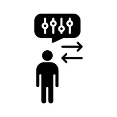 Self Control icon. black fill icon