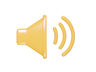 Sound icon 3d illustration