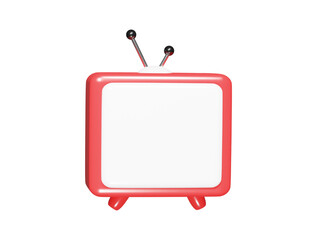 Television icon 3d illustration