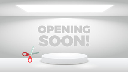 A Stage Illuminated for the Future. Lights, Camera, Mystery! A Spotlight Shines on the Next Big Thing! Get ready for the future with our sleek and modern Coming Soon design.