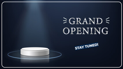 A Stage Illuminated for the Future. Lights, Camera, Mystery! A Spotlight Shines on the Next Big Thing! Get ready for the future with our sleek and modern Coming Soon design.