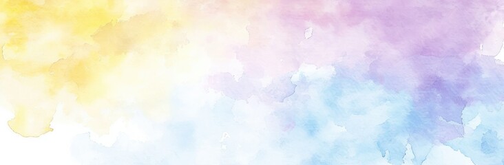 Wide watercolor backdrop in gradient hues of sunset, perfect for artistic presentations or soothing wall art.
