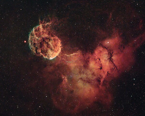 The Jellyfish Nebula - IC 443 in the constellation Gemini, 5000 light years away from us.
This is...