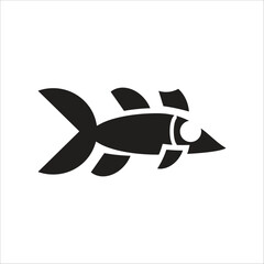 fish vector icon line template
