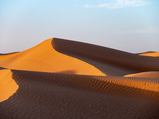 Fototapeta na wymiar Dunes in Zagora province, Morocco, during sunset - Landscape 7