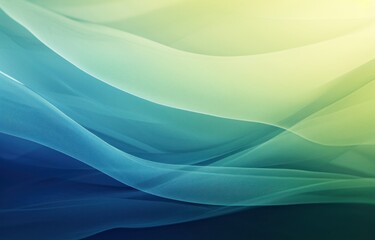 Abstract smooth blue and green waves, ideal for serene background or calming themes.