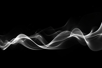 Light black small smoke on a white background. Generated by artificial intelligence
