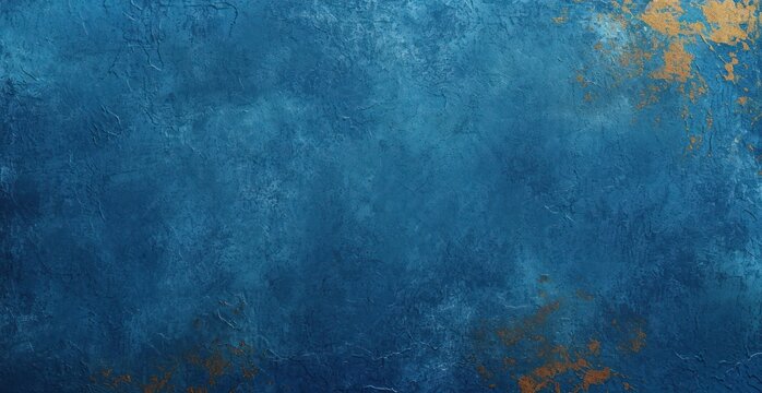 a blue concrete wall with a smooth texture and rusting