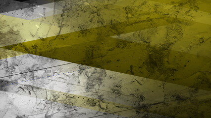 Yellow grey geometric stripes abstract grunge background