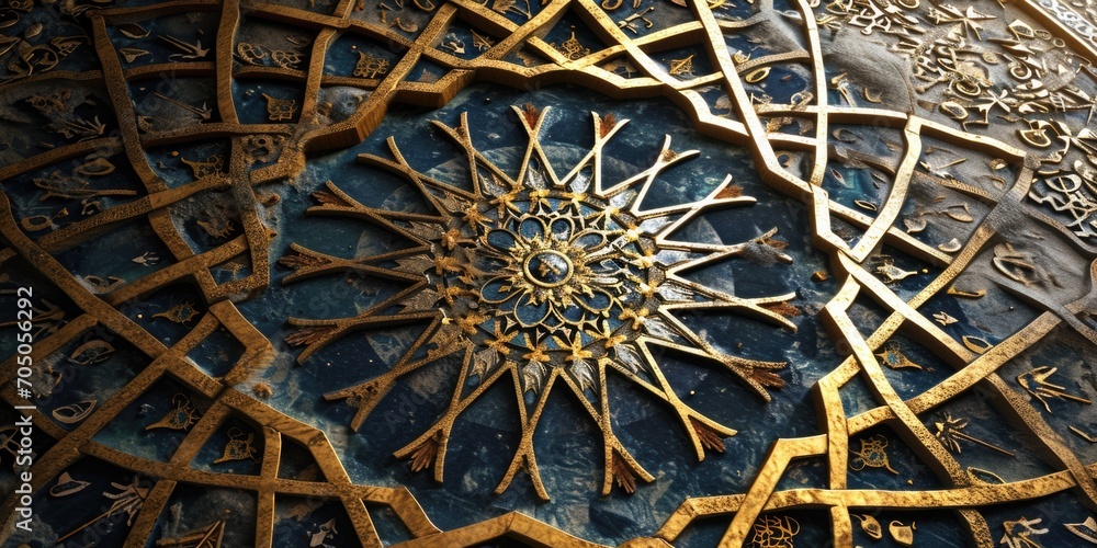 Poster Close-up view of a clock on a building. Suitable for various time-related concepts and urban scenes