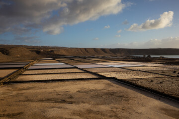 Salt production in Janubio Saline, Lanzarote