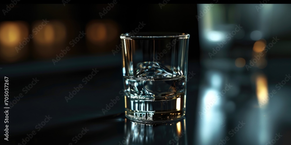 Aufkleber A simple image of a glass of water sitting on top of a table. This versatile picture can be used in various contexts