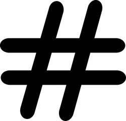 Hashtags Icon. Replaceable vector design.