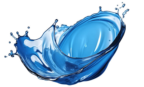 a water droplet on blue background