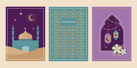 Ramadan Kareem Islamic festival backgrounds, greeting cards, invitations.