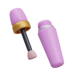 Realistic plastic container for lipstick in pink colors. Lip balms and glosses. Open lip gloss tube template. 3d realistic vector packaging illustration