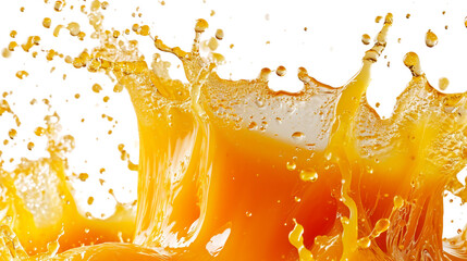 Orange Juice Splash on Transparent Background, PNG