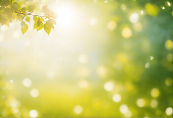 Obraz premium Springtime Bokeh background. blurred spring backdrop