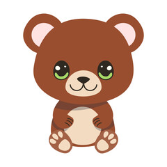 Fototapeta premium Vector illustration with cute bear