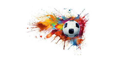 Art Football goal white background, soccer ball in the net, soccer ball on the ball, soccer ball in the shape of a ball, soccer ball in flames