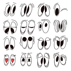 Comics doodle eyes 
