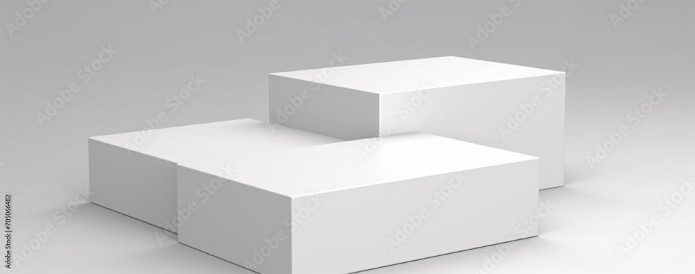 Aufkleber White Boxes Stacked on Top of Each Other Generative AI