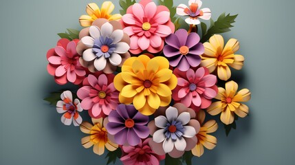 Colorful Flower Bouquet Generative AI