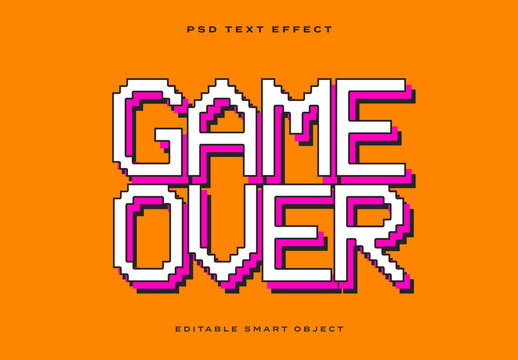 Game Over Text Effect 