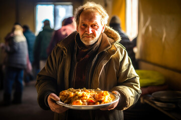 Kindness Served: Homeless Man with Hot Meal