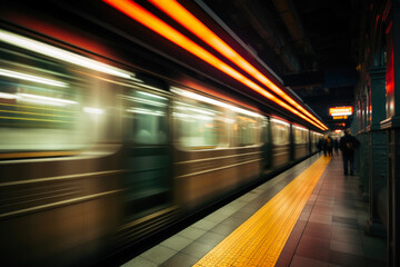 Fototapeta na wymiar City Depths: Exploring Subway Stations