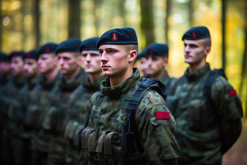 Fototapeta na wymiar Alliance Soldiers' Uniforms in NATO Services