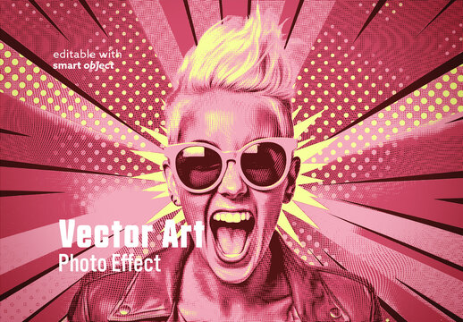 Vector Art Photo Effect. Background Ai Generated
