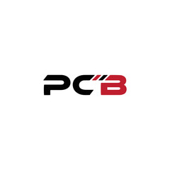 Obraz premium PCB logo. P C B design. White PCB letter. PCB, P C B letter logo design. Initial letter PCB letter logo set, linked circle uppercase monogram logo. P C B letter logo vector design. 