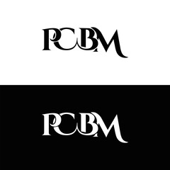 PCBM logo. P C B M design. White PCBM letter. PCBM, P C B M letter logo design. Initial letter PCBM letter logo set, linked circle uppercase monogram logo. P C B M letter logo vector design.	
