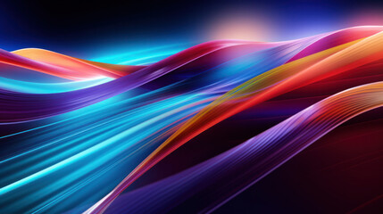 Abstract digital art: vibrant lines converge,  evoking a tech-inspired landscape