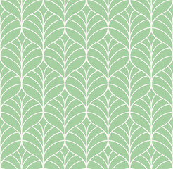 Damask organic leaves seamless pattern. Vector retro style background print. Decorative flower texture. - 705081288