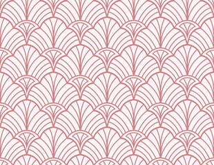 Fototapeta na wymiar Modern floral art deco pattern. Seamless abstract botanic background. Vector illustration.