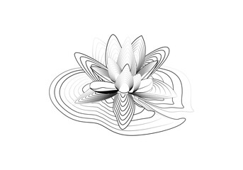 Icono de trazado negro dibujando una flor primaveral.