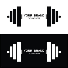 Gym fitness sport emblem and logo vector. This logo is perfect for any type of sport or an event related to weight lifting